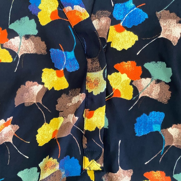 The Limited Blouse Women’s Small Floral Colorful Long Sleeve Shirt  Semi Sheer - Picture 6 of 8